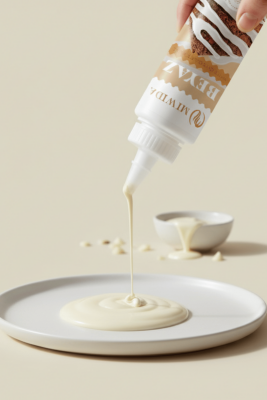 Beyaz Çikolata Sos - Pratik Waffle, Pankek, Krep, Kruvasan ve Tatlı Sosu 330 Gr - 2