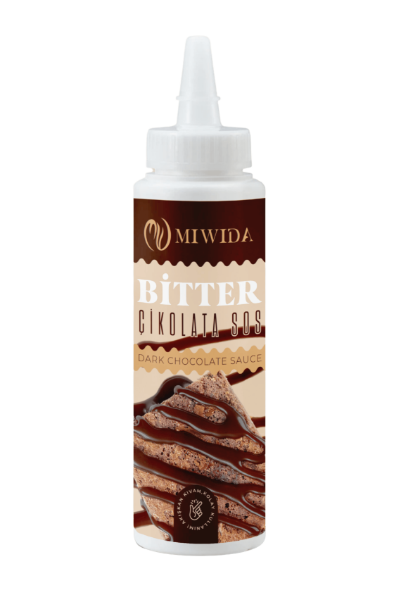 Bitter Çikolata Sos - Pratik Waffle, Pankek, Krep, Kruvasan ve Tatlı Sosu 330 Gr - 1