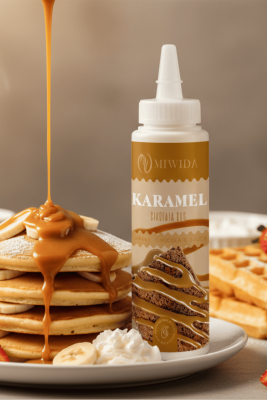 Karamel Sos - Pratik Waffle, Pankek, Krep, Kruvasan ve Tatlı Sosu 330 Gr - 4