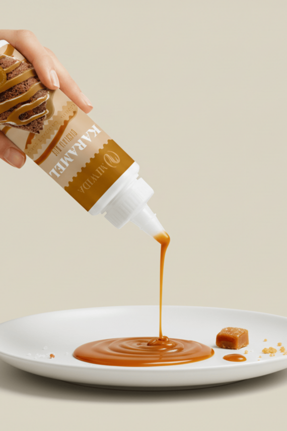 Karamel Sos - Pratik Waffle, Pankek, Krep, Kruvasan ve Tatlı Sosu 330 Gr - 2